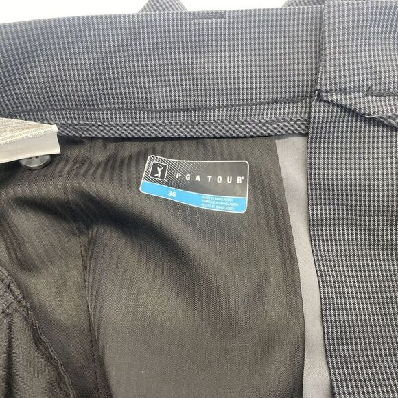 PGA Golf Shorts Men’s Size 36 Performance Chino Gray Pinstriped Dark Gray - Picture 6 of 15